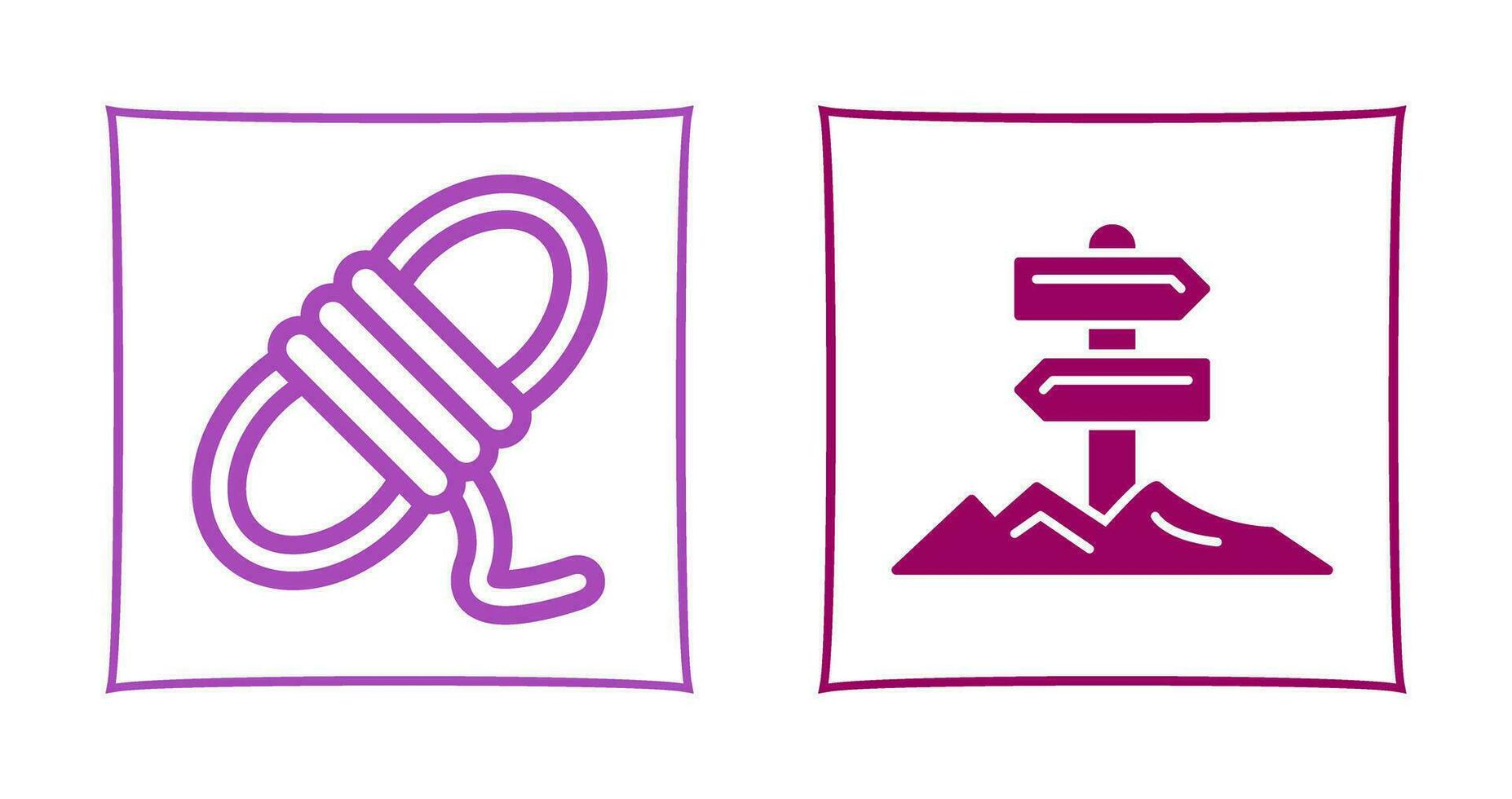 Direction and Rope Icon vector