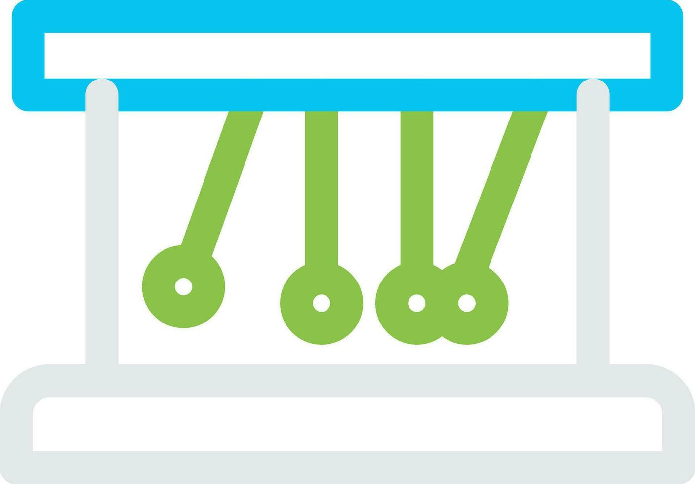 Newton Cradle Creative Icon Design vector