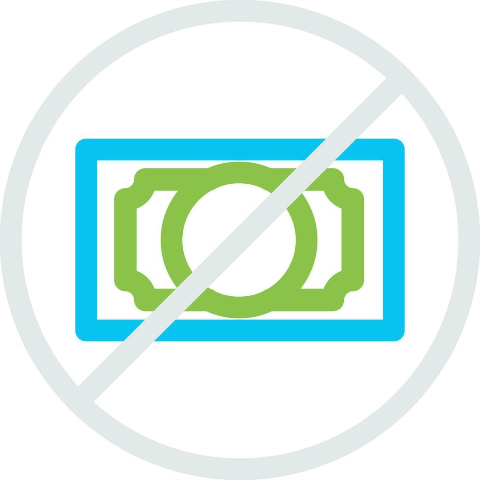 No Money Creative Icon Design vector