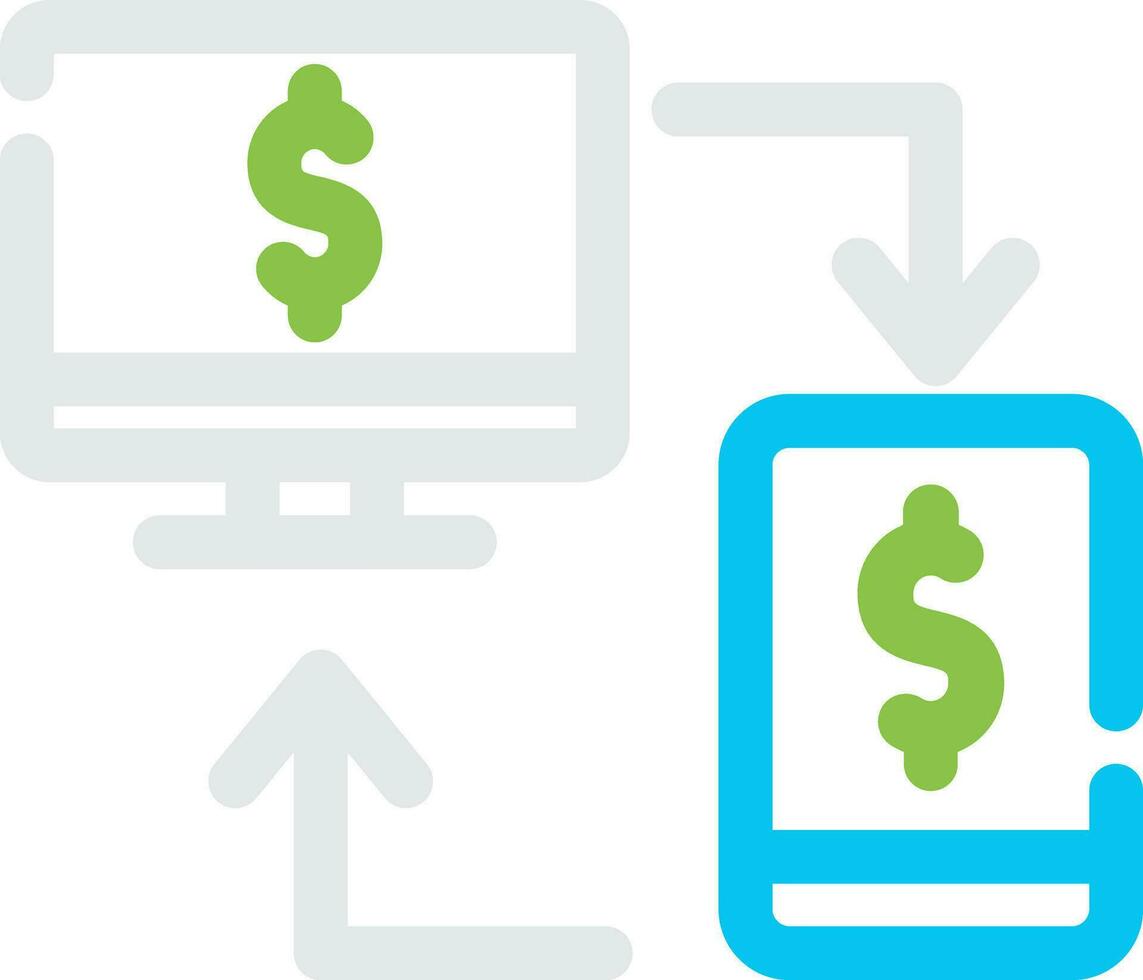 Online Transfer Creative Icon Design vector
