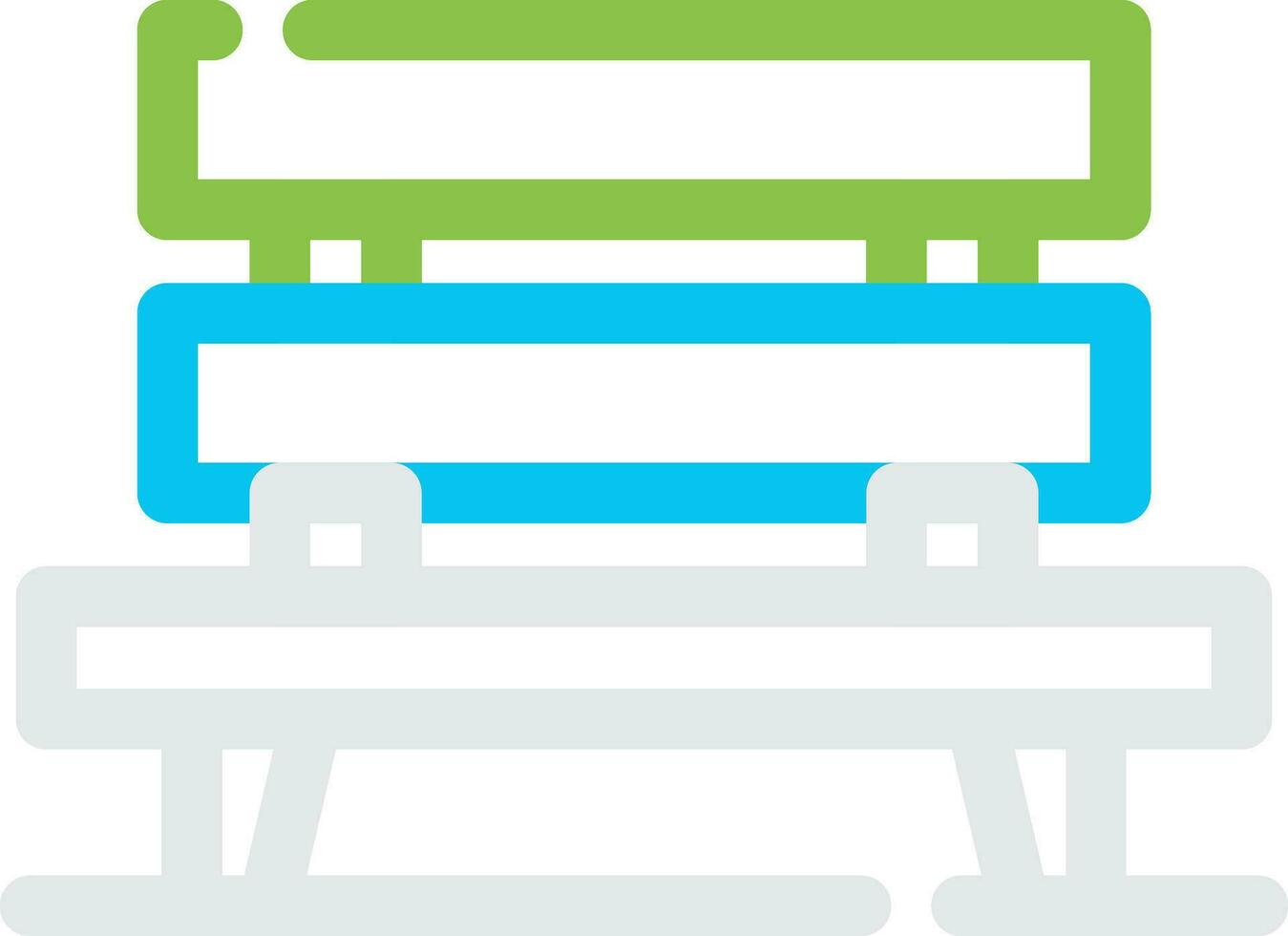 Bench Creative Icon Design vector