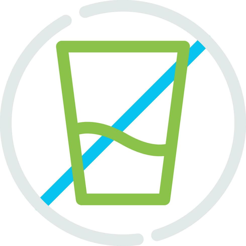 No Soft Drink Creative Icon Design vector