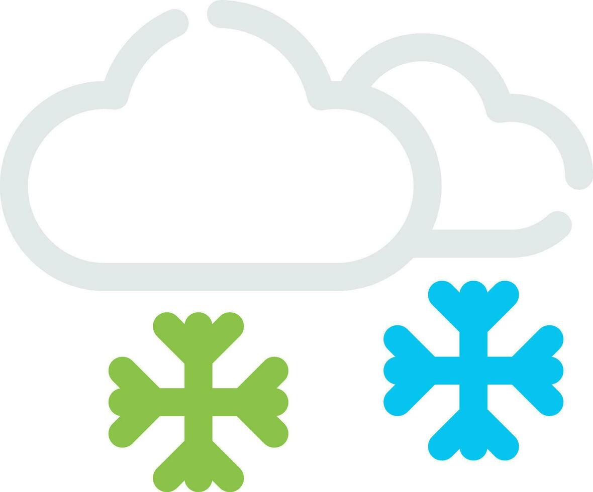 Snowing Creative Icon Design vector