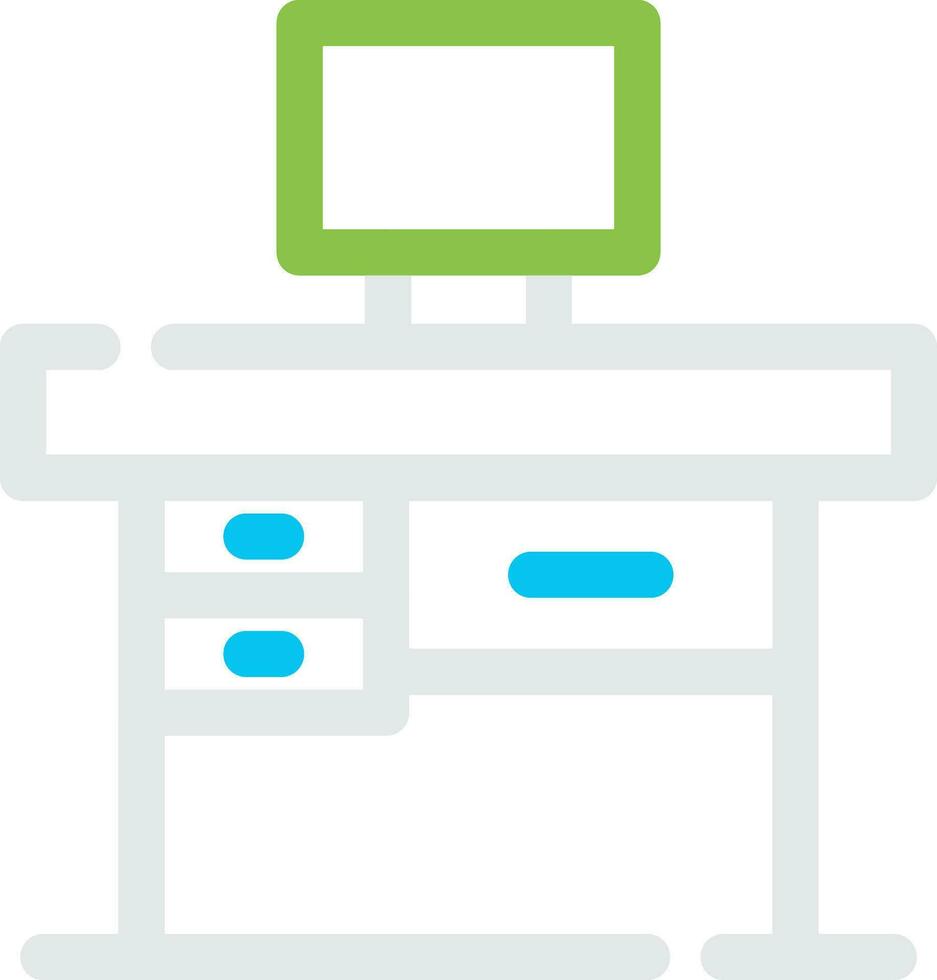 Office Table Creative Icon Design vector