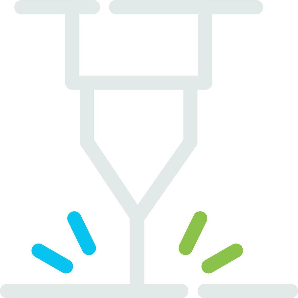 Water Cutting Machine Creative Icon Design vector
