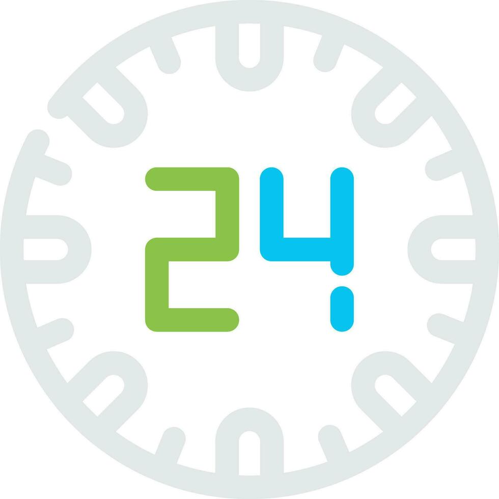 24 Hours Creative Icon Design vector