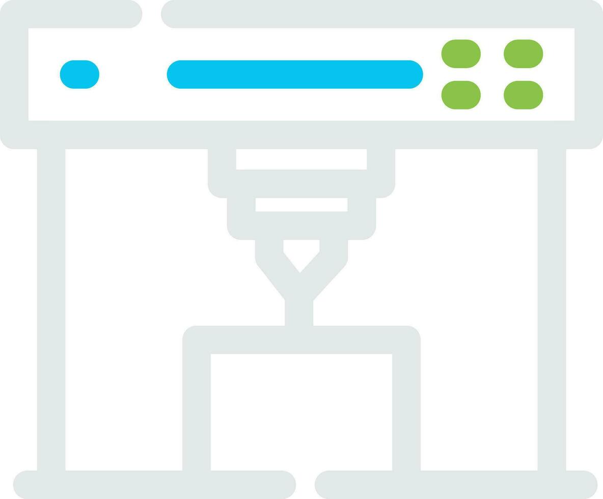 3d Printer Creative Icon Design vector