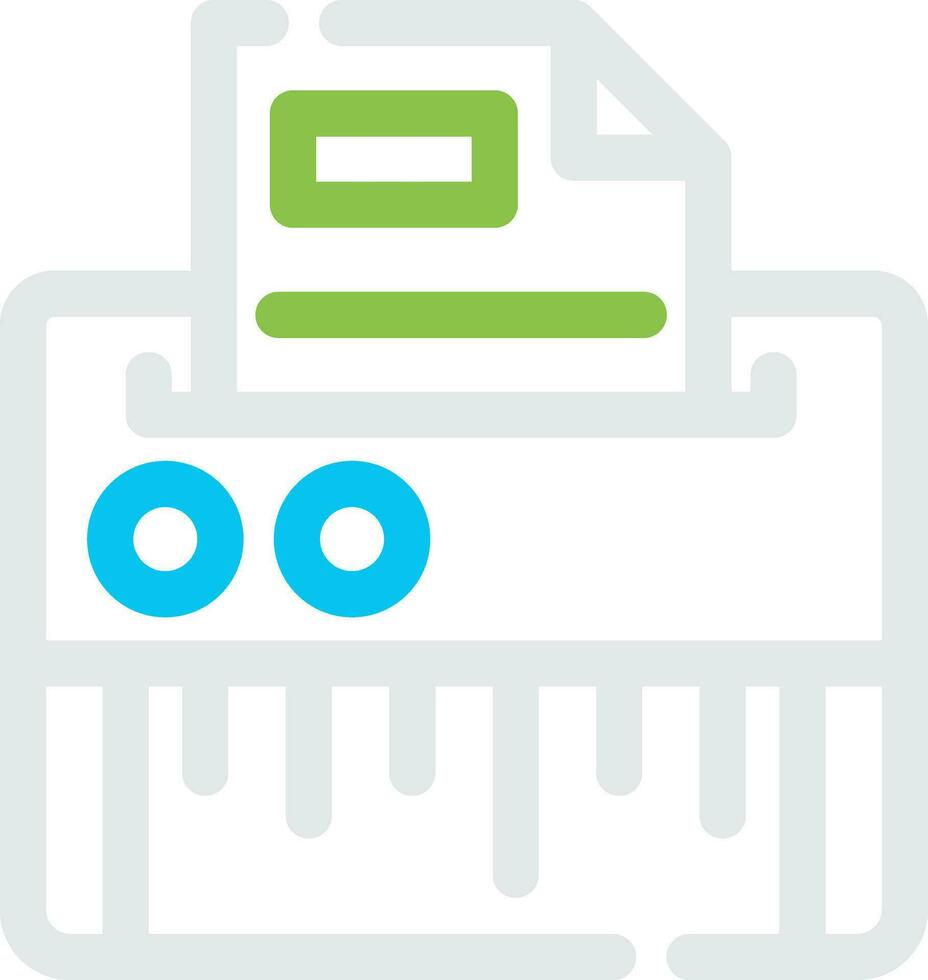 Paper Shredder Creative Icon Design vector