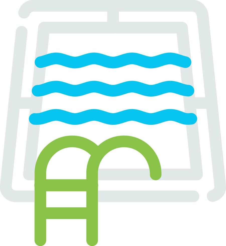 Swimming Pool Creative Icon Design vector