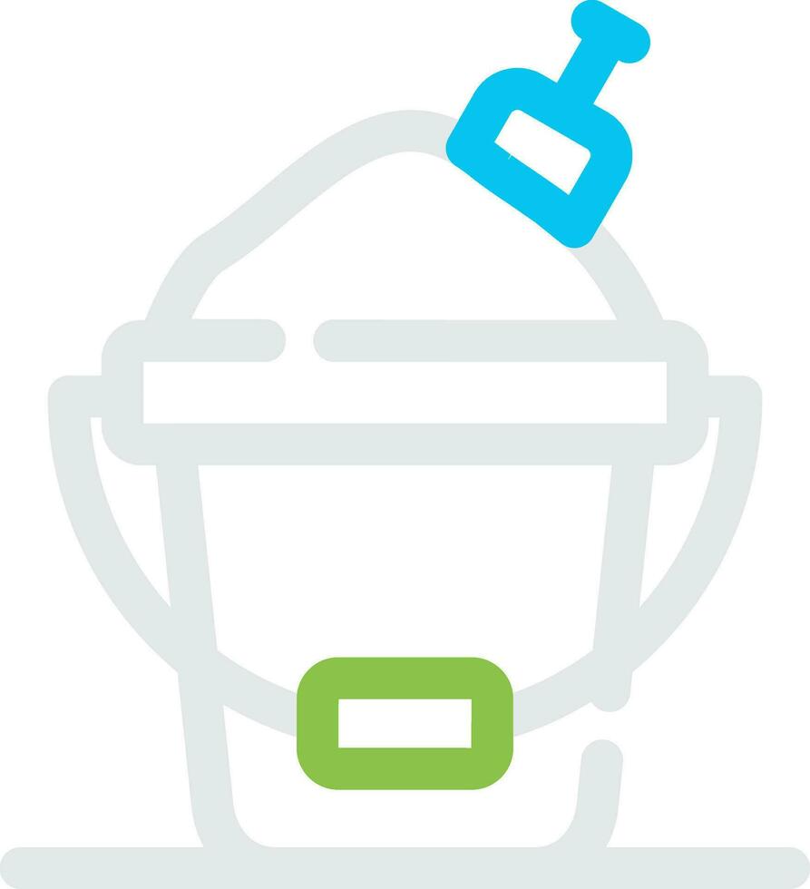 Sand Bucket Creative Icon Design vector