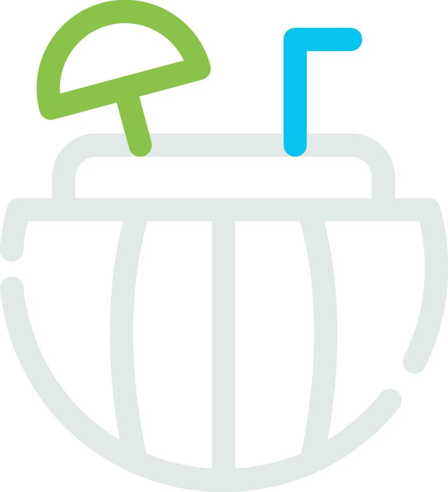 Watermelon Cocktail Creative Icon Design vector