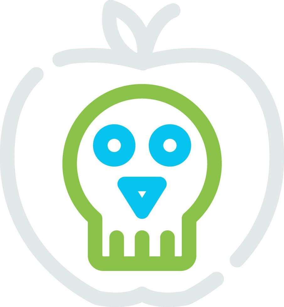 diseño de icono creativo de manzana envenenada vector