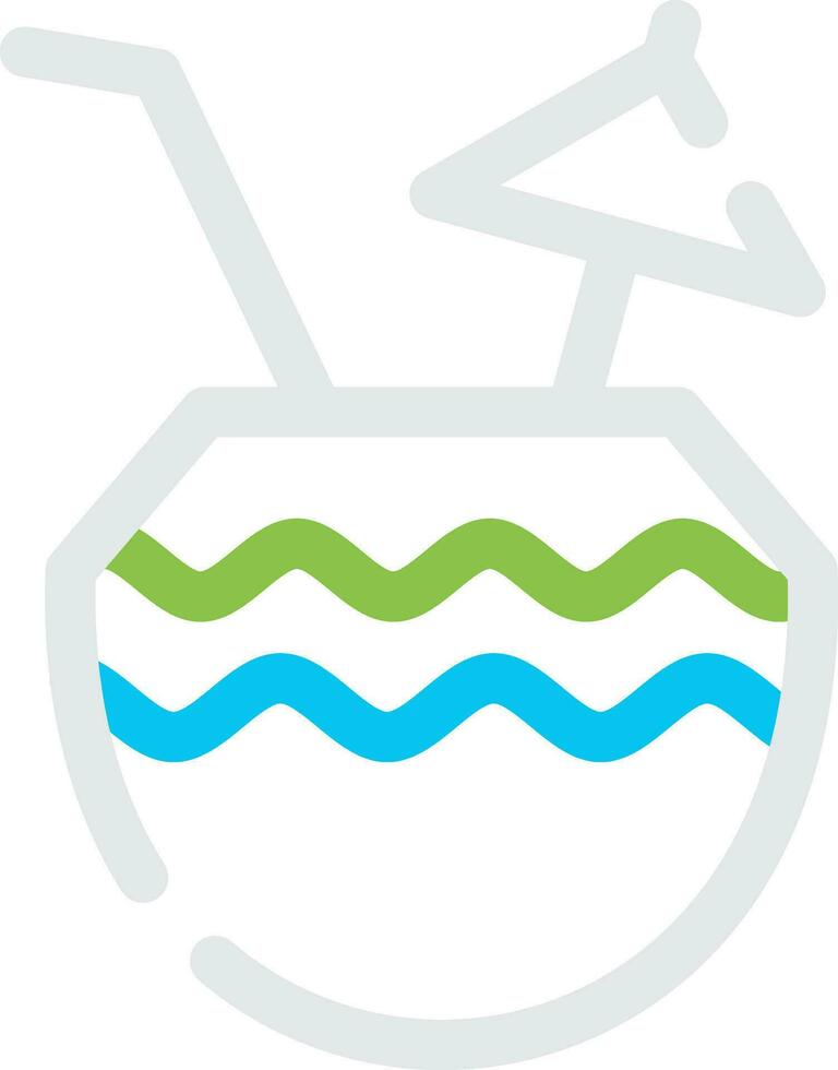 Coconut Drink Creative Icon Design vector