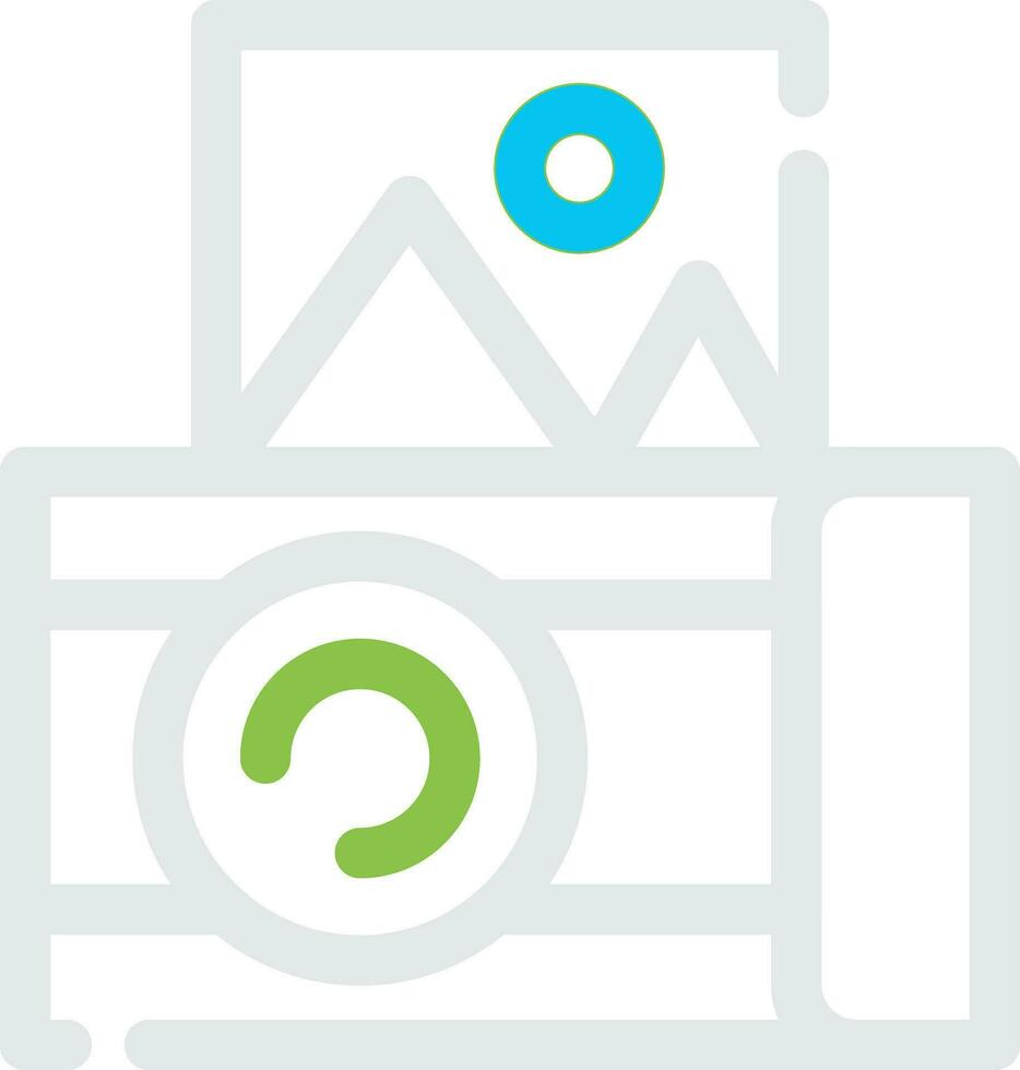 Instant Camera Creative Icon Design vector
