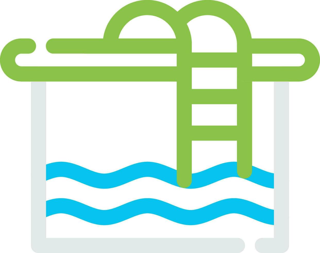 Swimming Pool Creative Icon Design vector