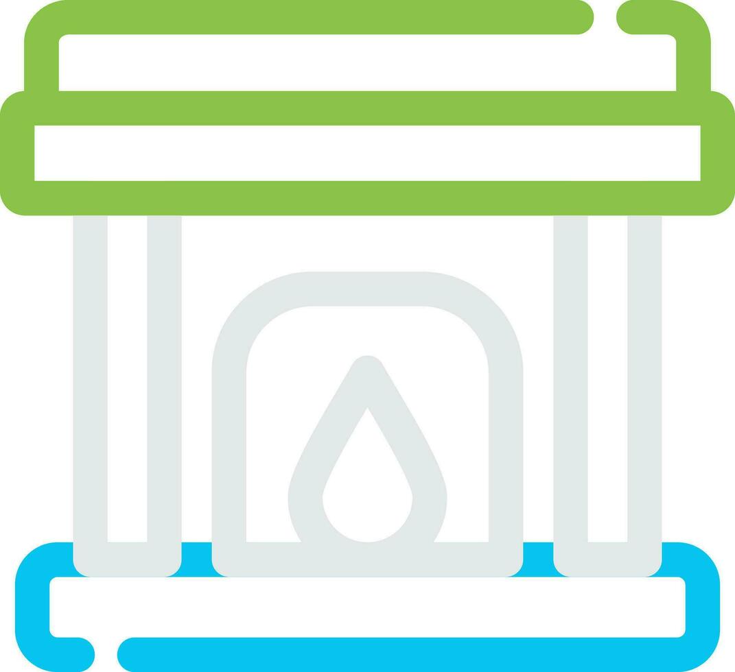 Fireplace Creative Icon Design vector