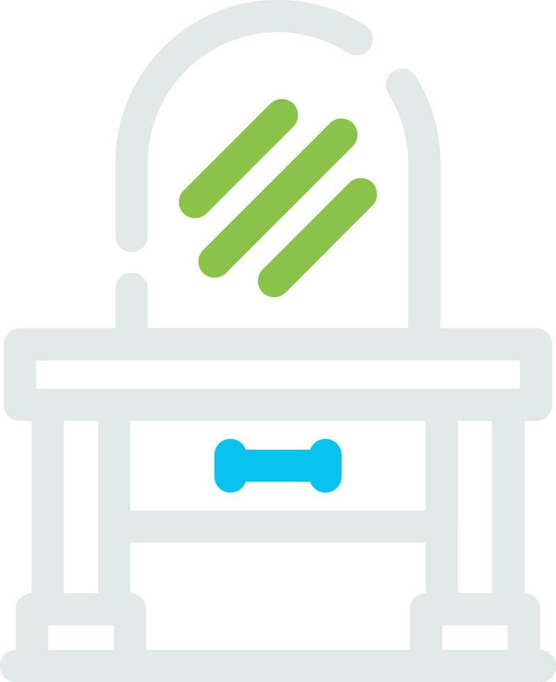 Dressing Table Creative Icon Design vector