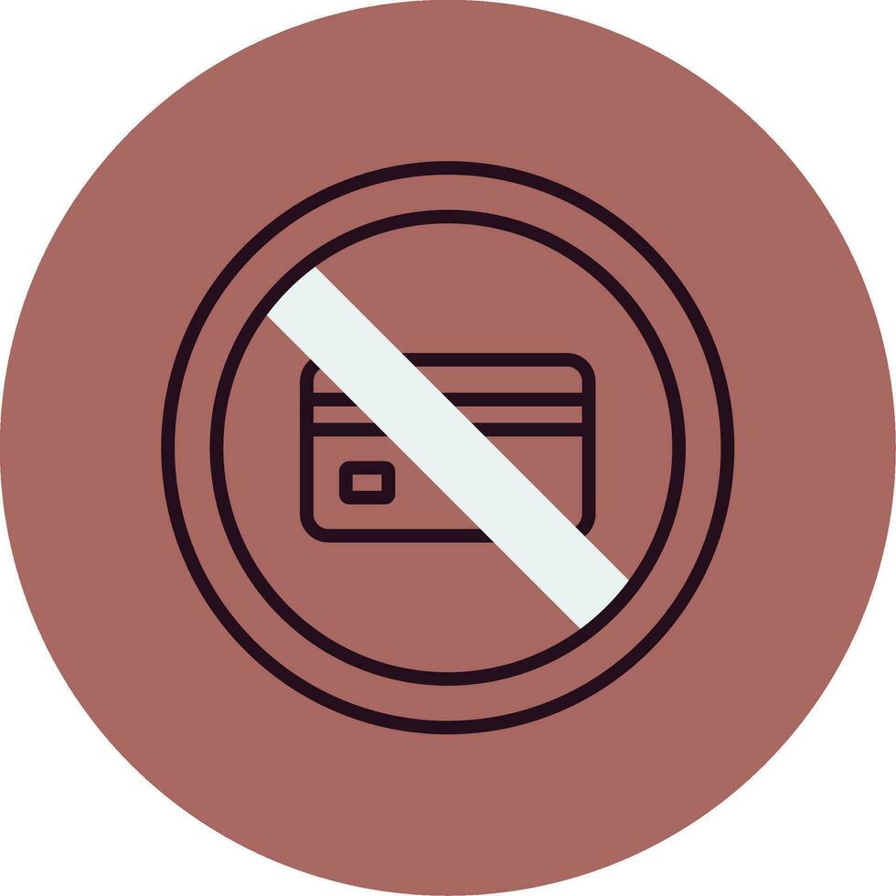 No Credit Card Vector Icon