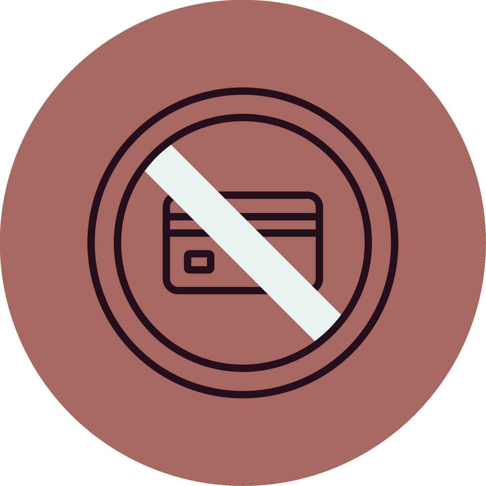 No crédito tarjeta vector icono