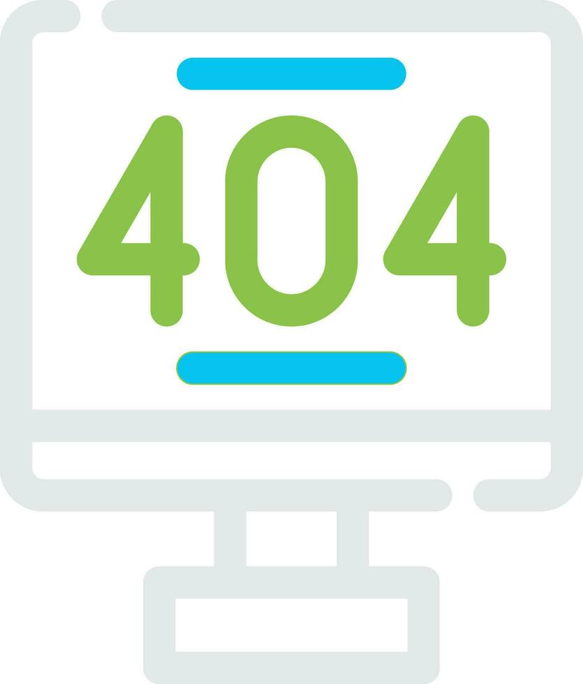 Error 404 Creative Icon Design vector