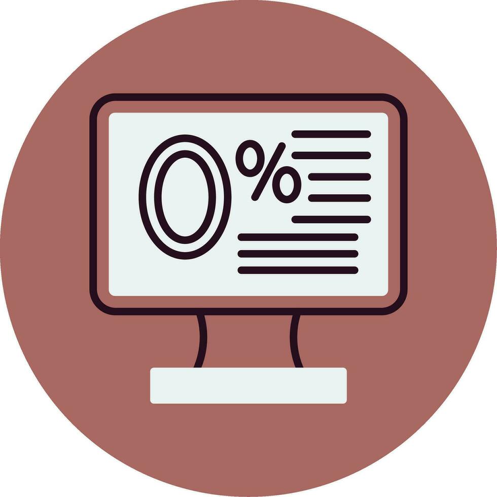 Zero Percent Vector Icon