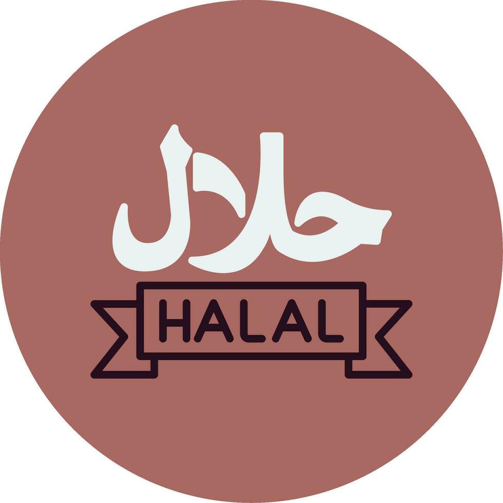 icono de vector halal