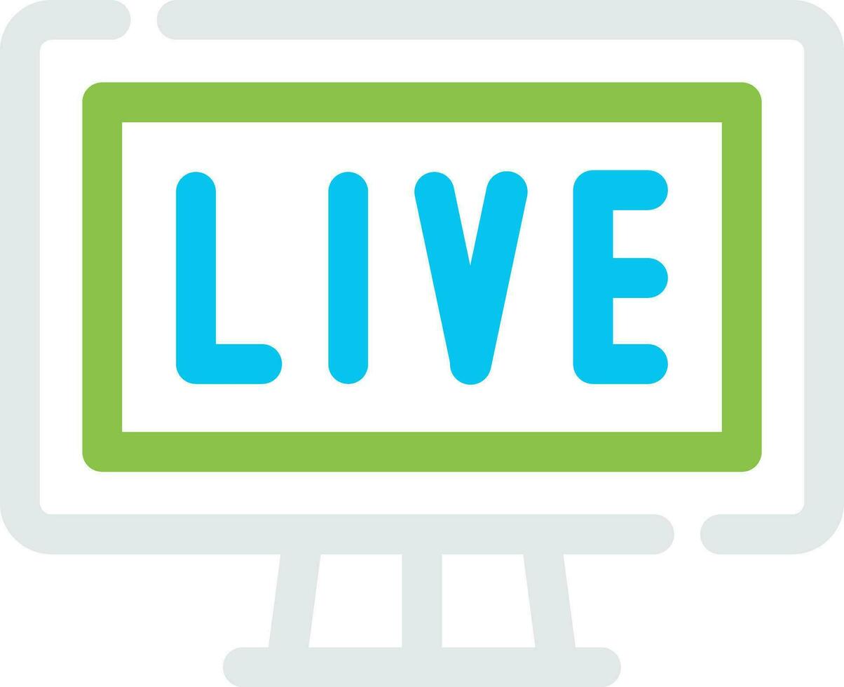 Live Streaming Creative Icon Design vector