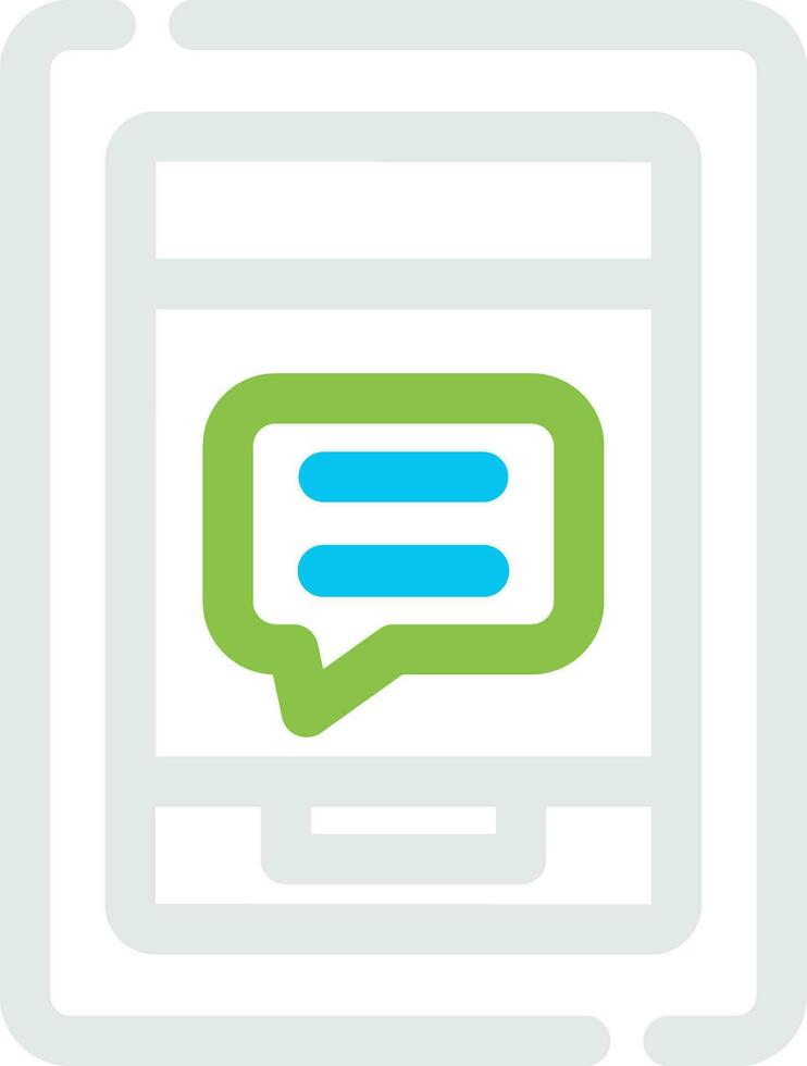 Message On Phone Creative Icon Design vector