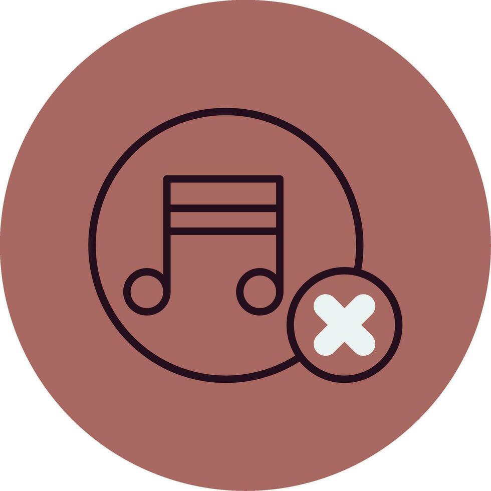 No Music Vector Icon