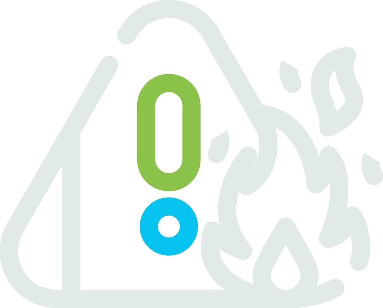 Fire Warning Creative Icon Design vector
