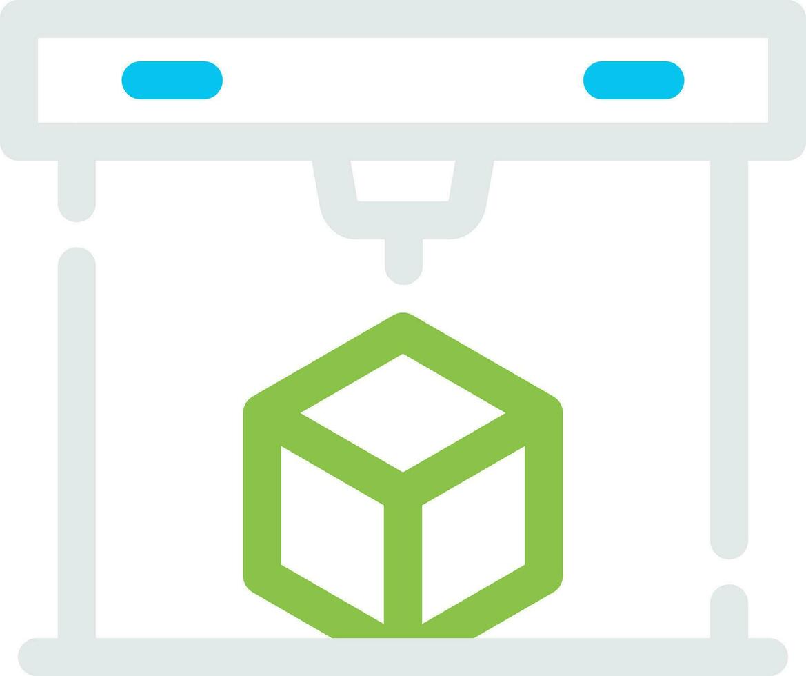 3D Printing Creative Icon Design vector