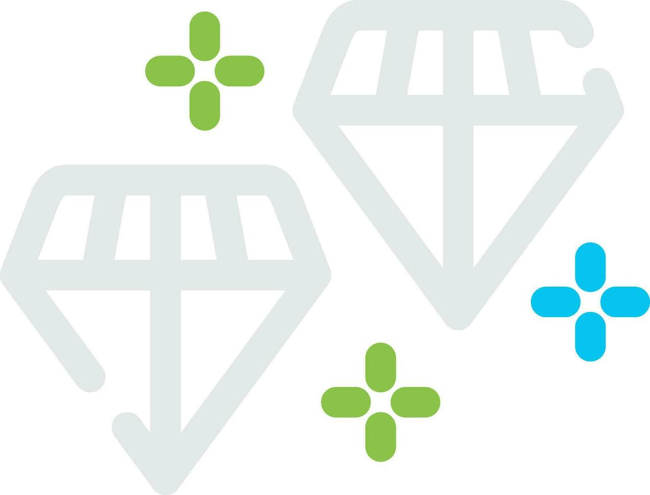 Diamonds Creative Icon Design vector