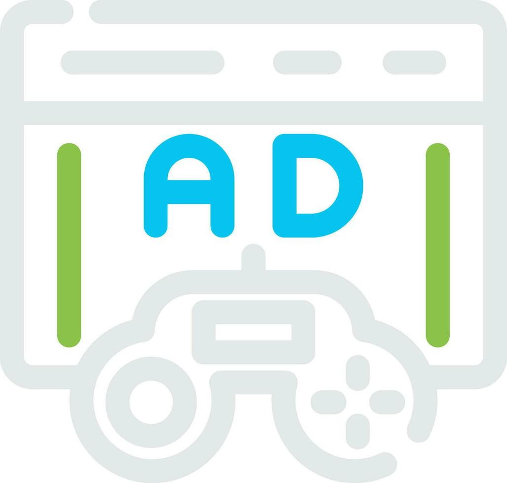juego anuncios creativo icono diseño vector