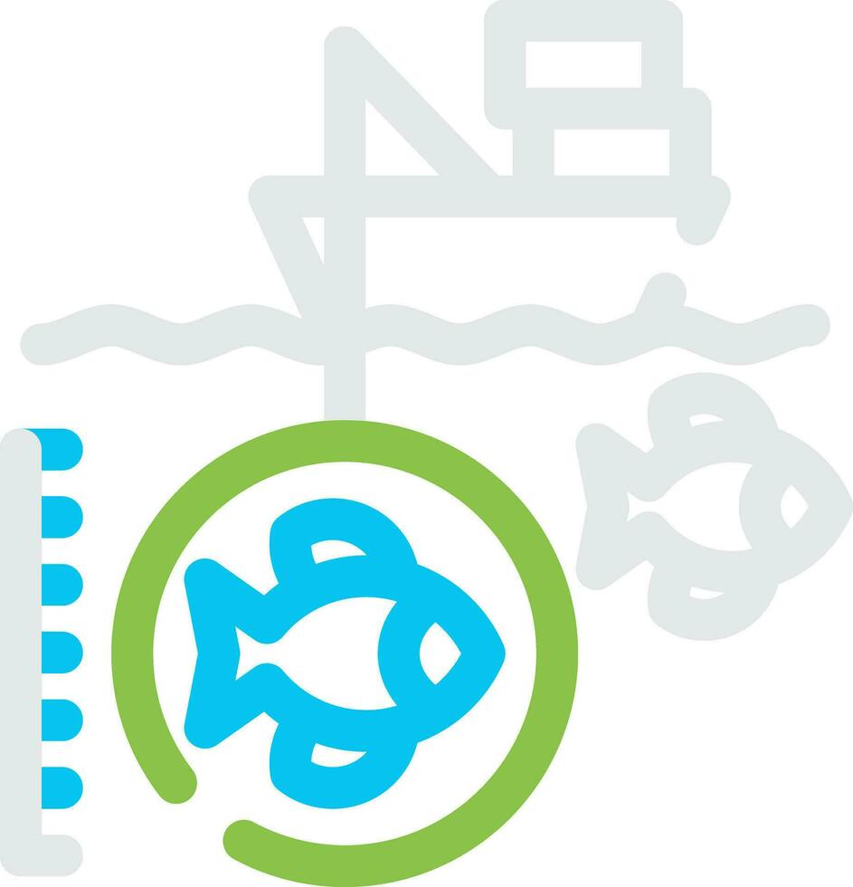 Deep Sea Fishing Creative Icon Design vector