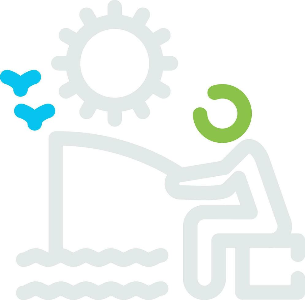 Summer Fishing Creative Icon Design vector