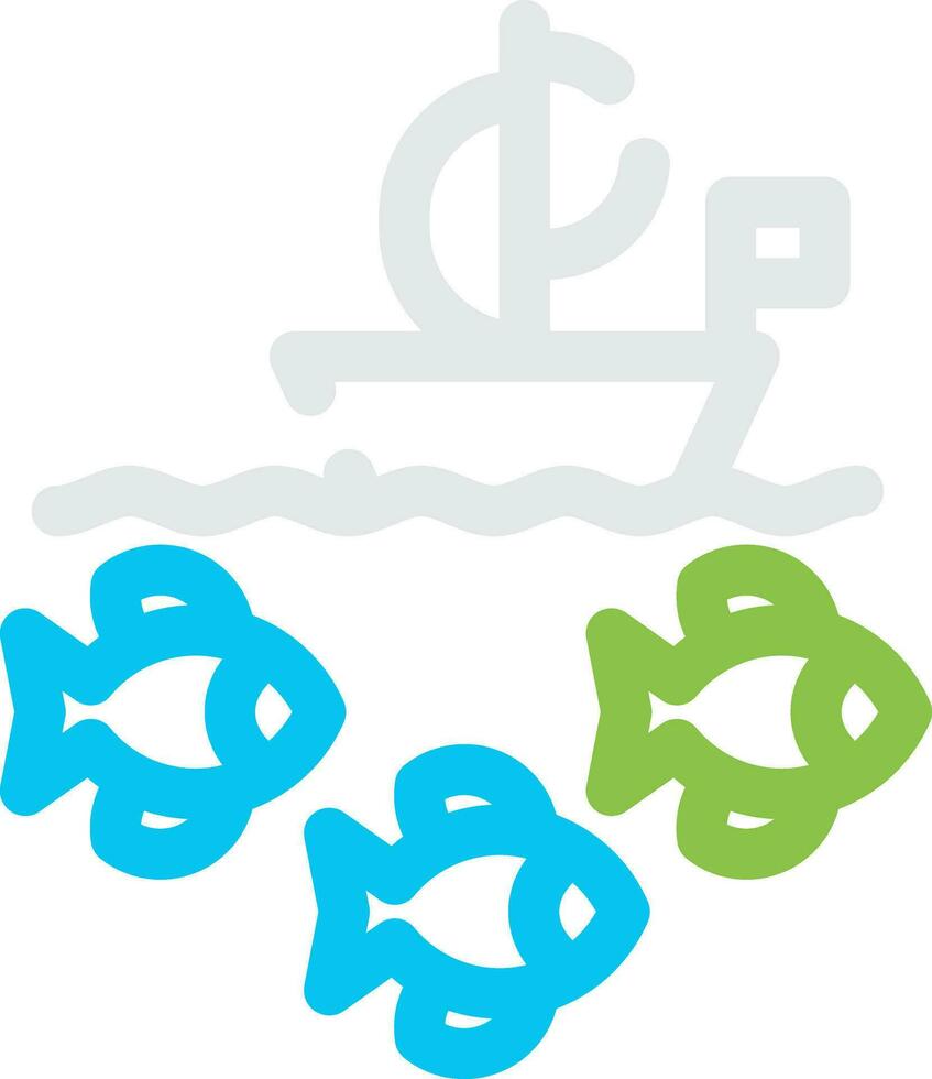 Fishing Boat Creative Icon Design vector