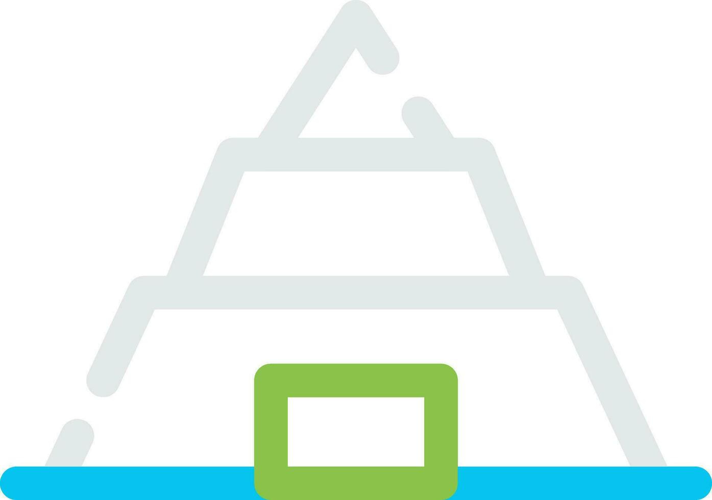 Pyramid Creative Icon Design vector