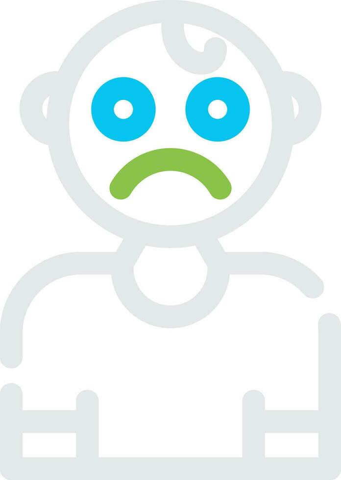 Sad Baby Creative Icon Design vector