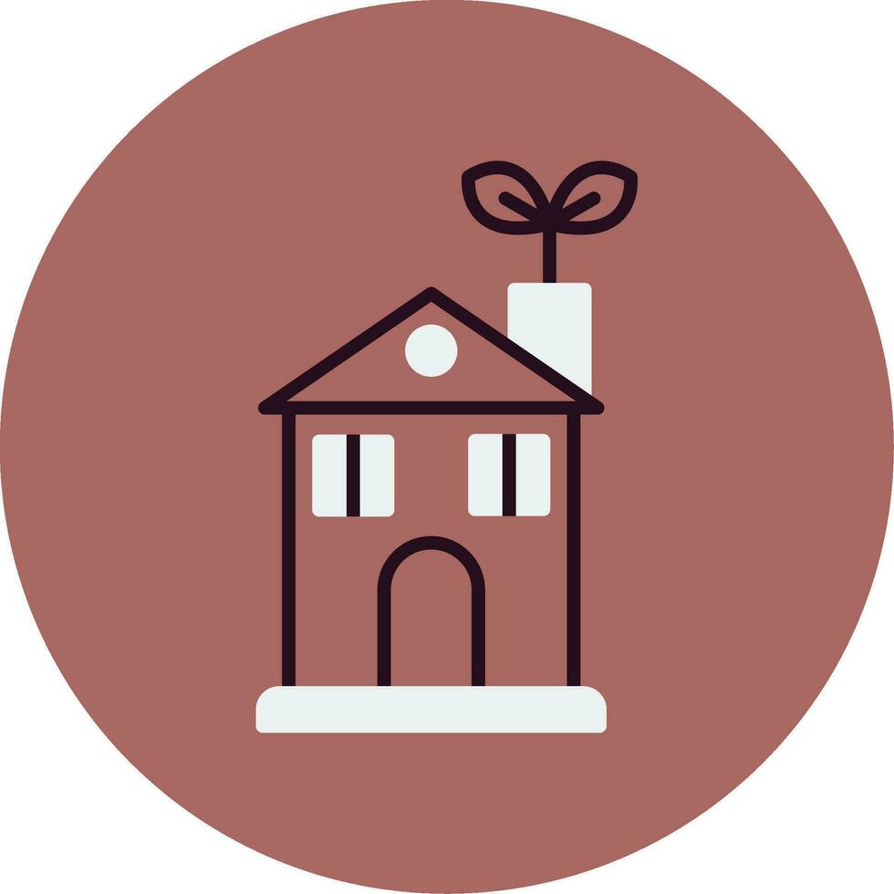 Eco House Vector Icon