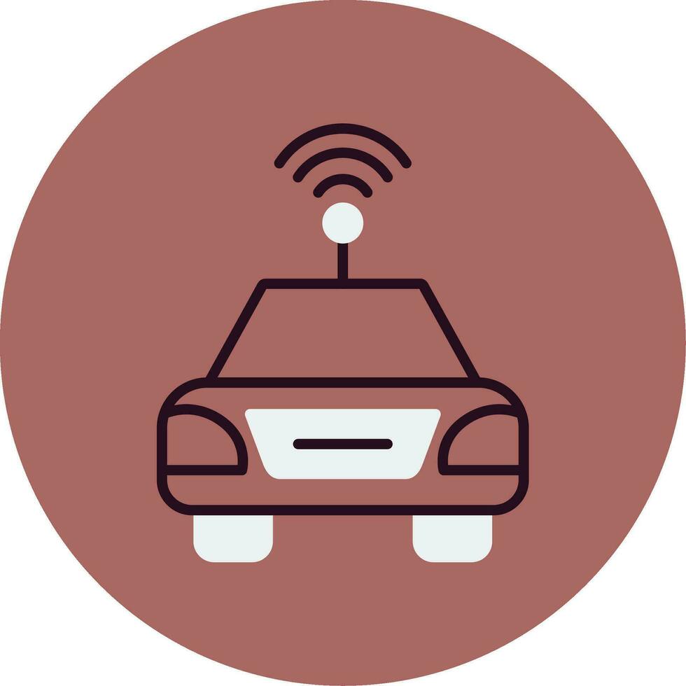 Autonomous Car Vector Icon