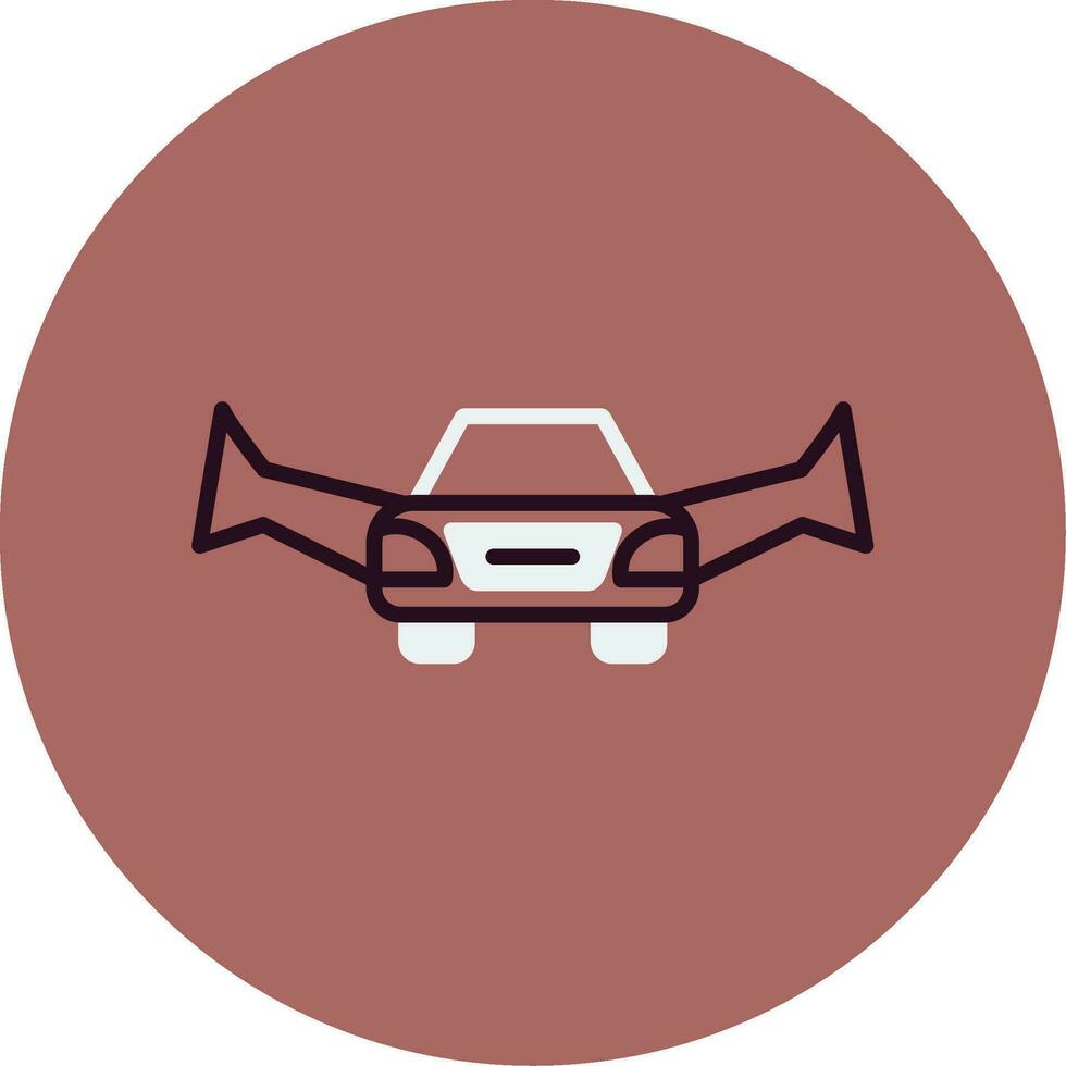 icono de vector de coche volador