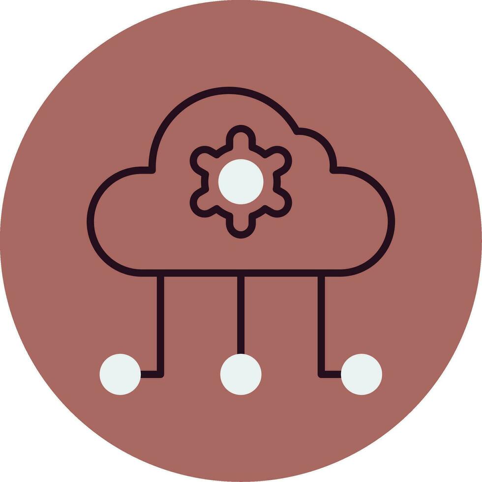 icono de vector de computación en la nube