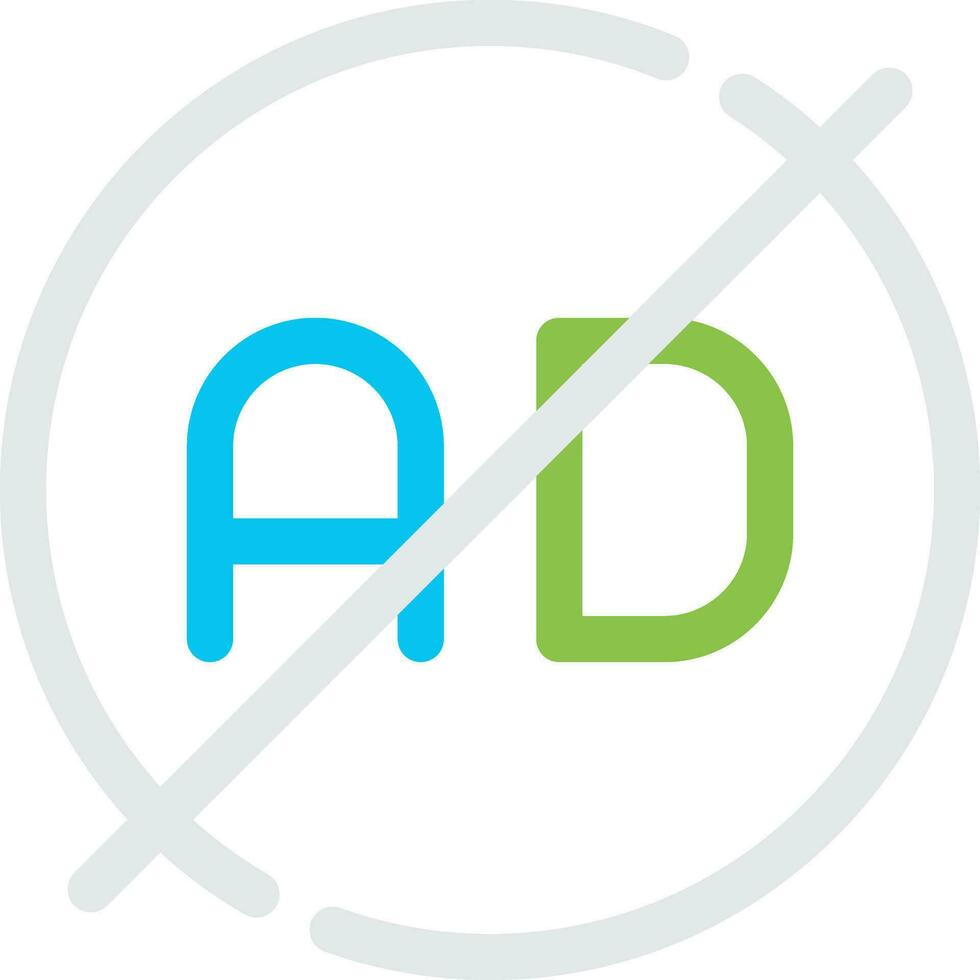 Ad Blocker Creative Icon Design vector