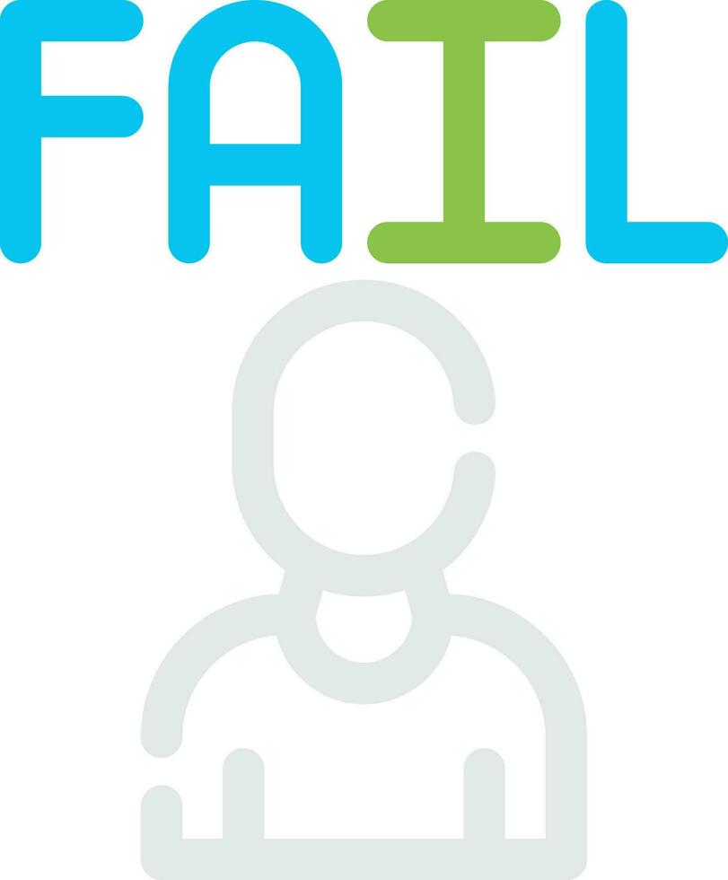 Fail Creative Icon Design vector