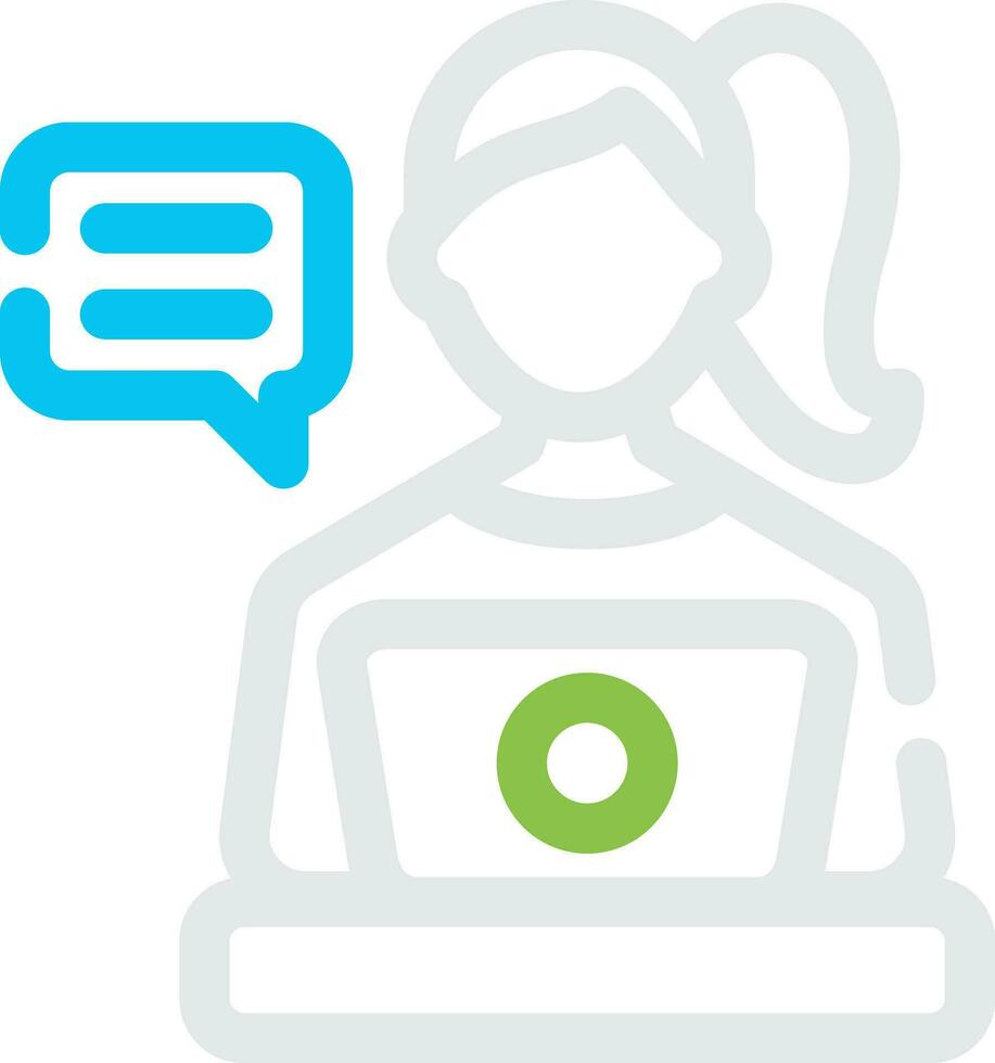 Blogger Creative Icon Design vector