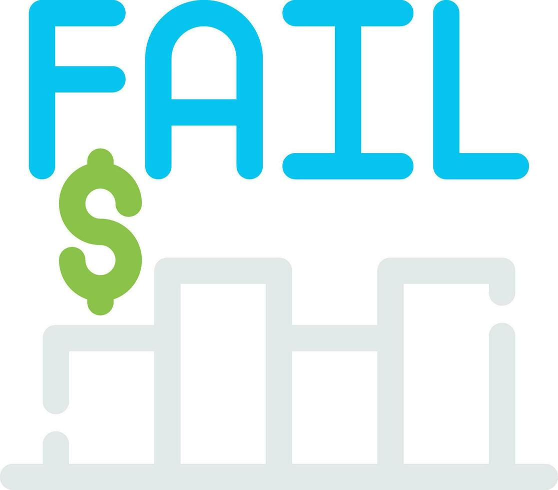 Business Fail Creative Icon Design vector