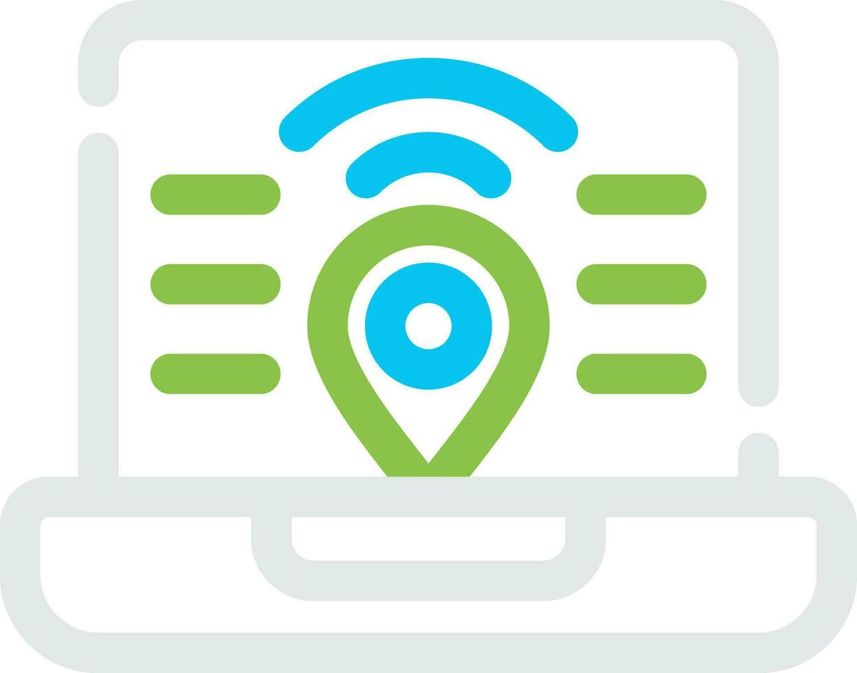 Digital Nomad Hub Creative Icon Design vector