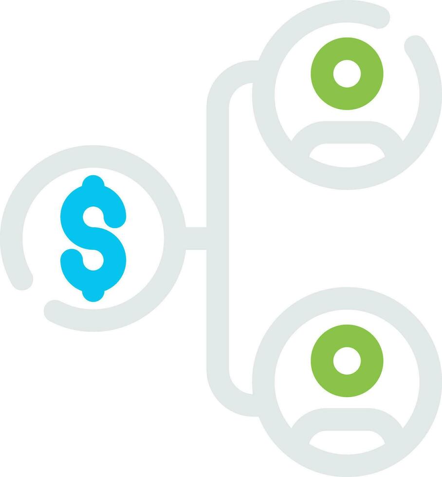 Income Distribution Creative Icon Design vector