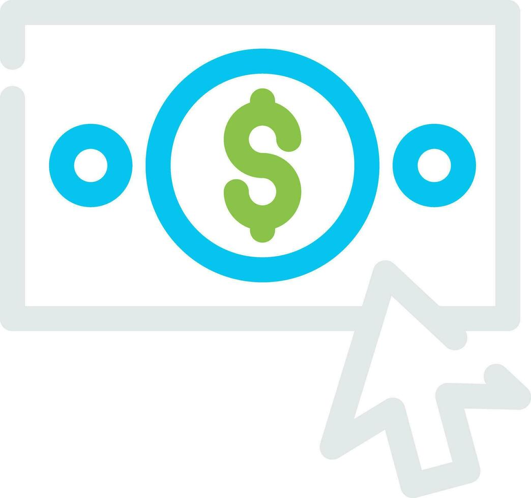 Pay Per Click Creative Icon Design vector