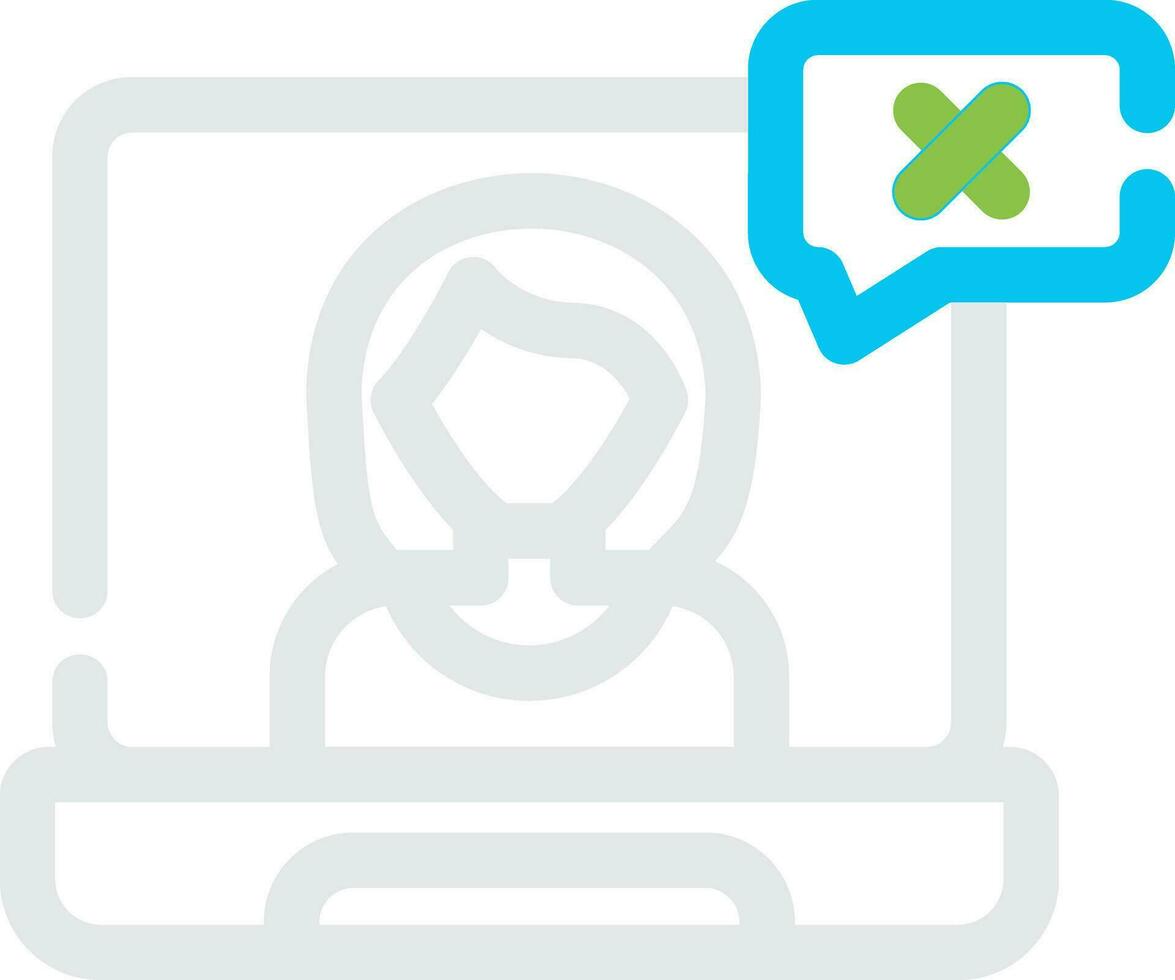 Wrong User Creative Icon Design vector